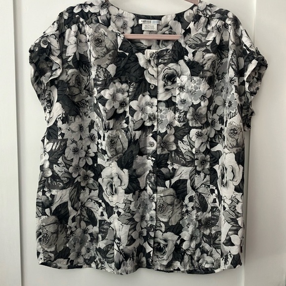 Van Heusen 2XL floral lightweight a Boxy Blouse - Picture 1 of 15